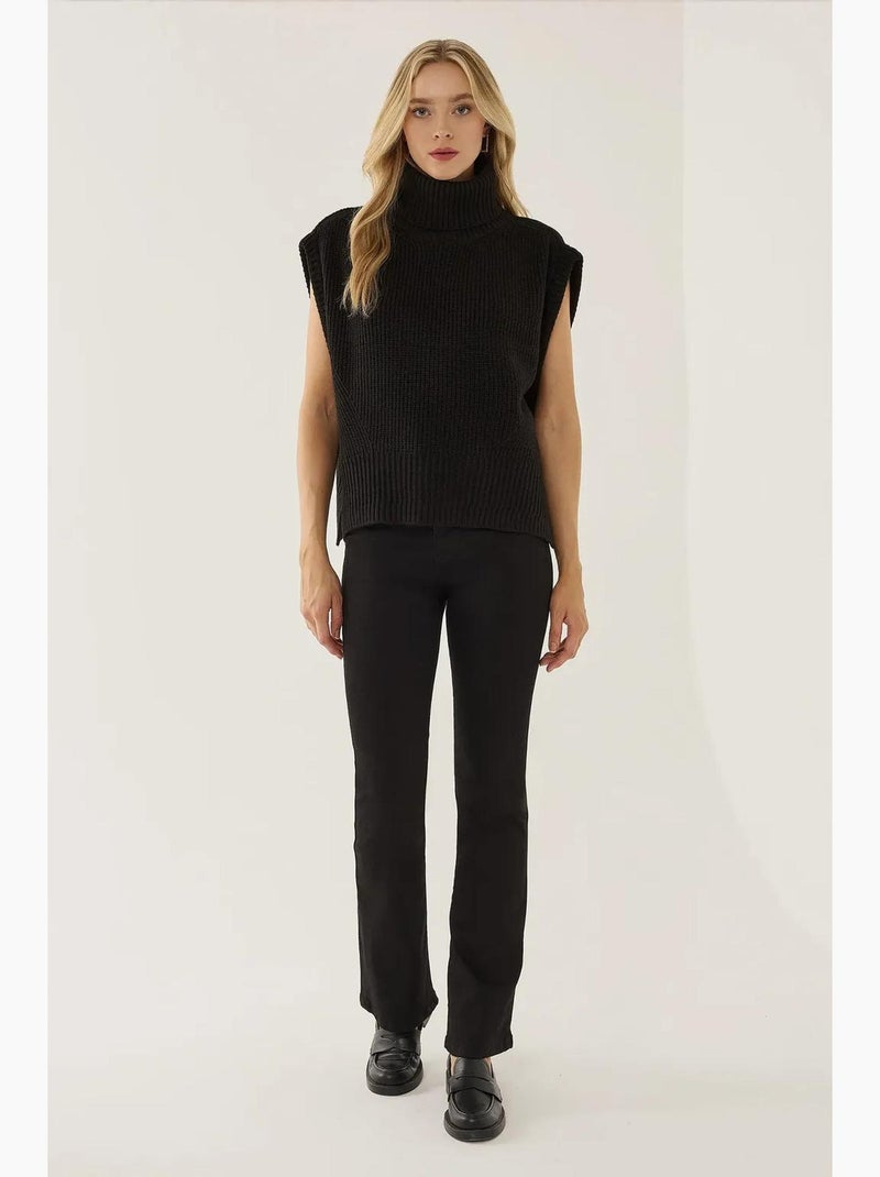 Chaleco de cuello alto de corte relajado hiccup Negro - Kiabi