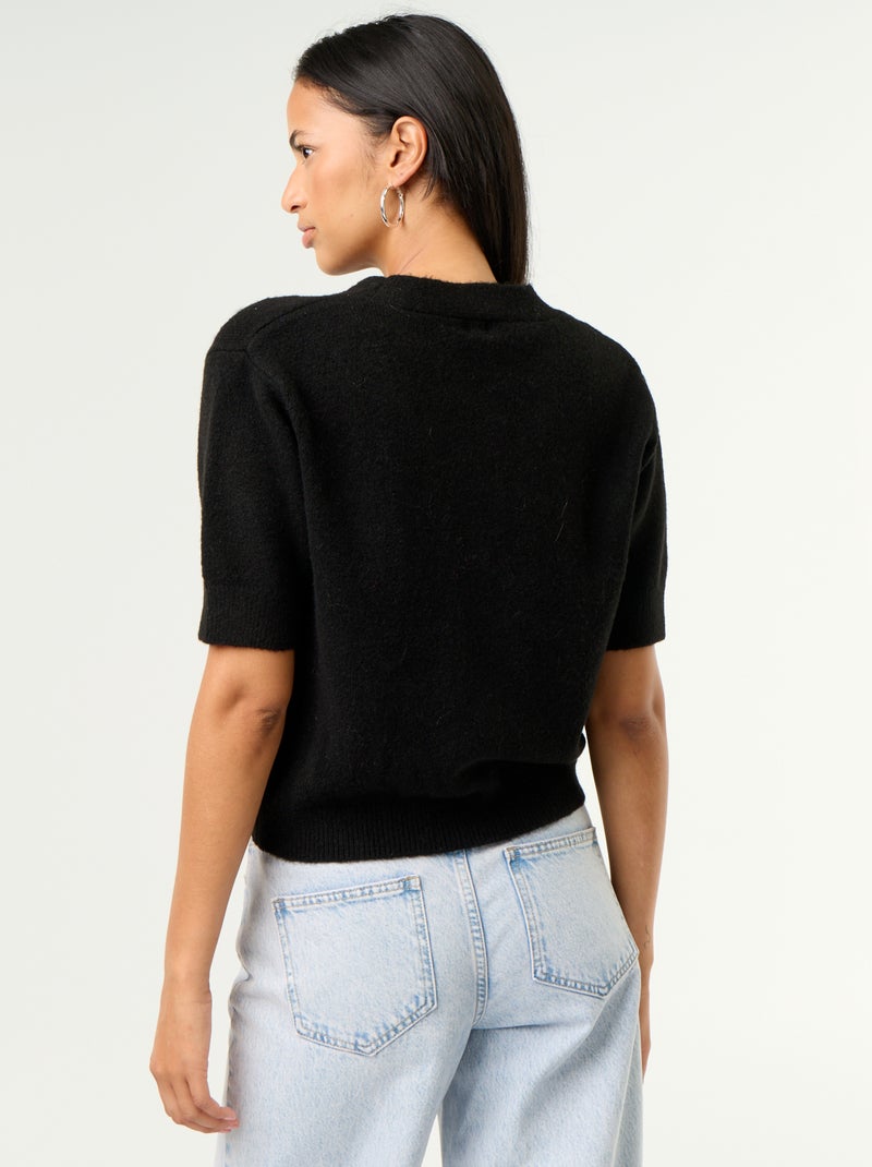 Chaleco de cuello en V sin mangas Negro - Kiabi