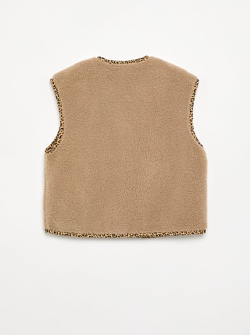 Chaleco de efecto borreguito Beige - Kiabi