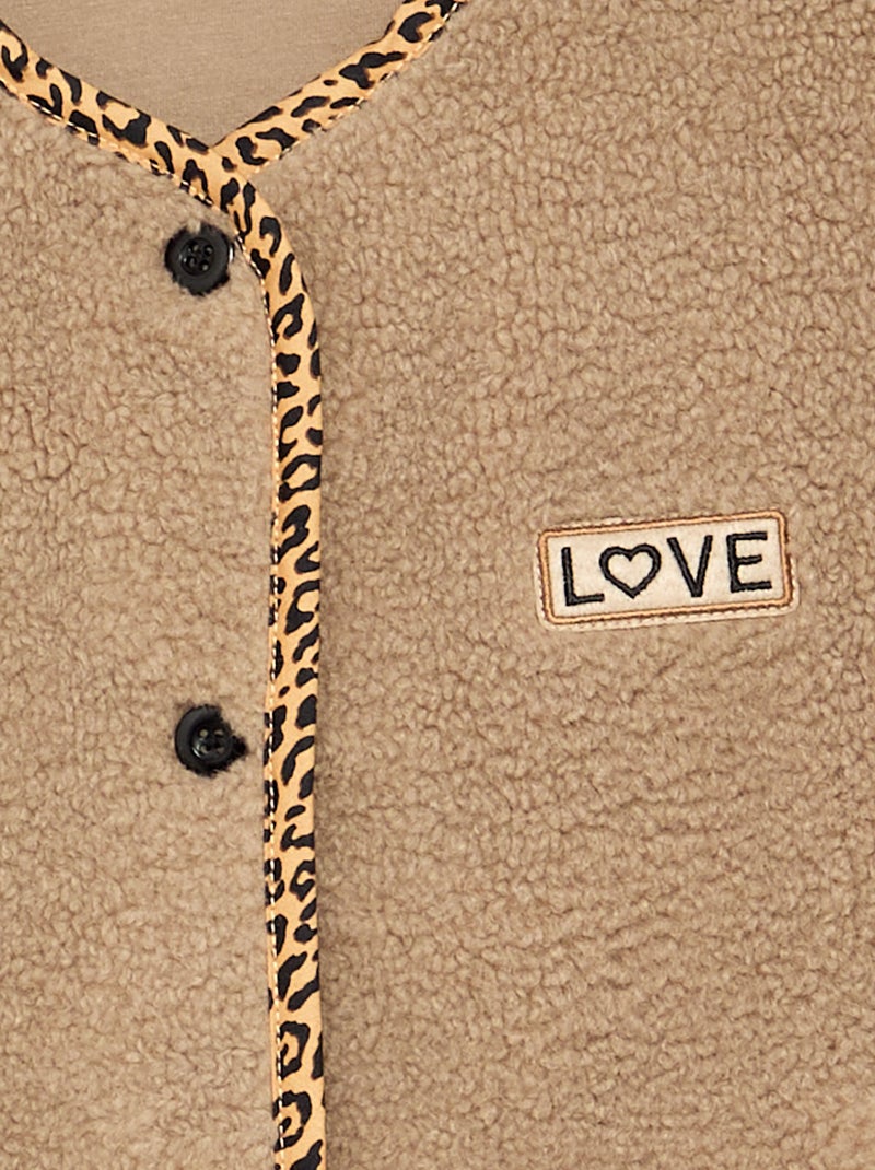 Chaleco de efecto borreguito Beige - Kiabi