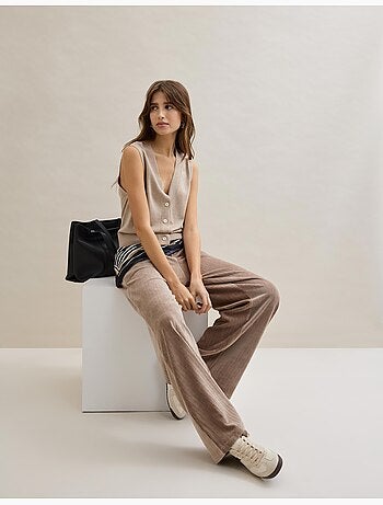 Chaleco de escote en V, MO Fashion