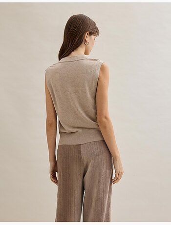 Chaleco de escote en V, MO Fashion