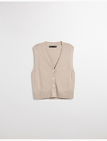 Chaleco de escote en V, MO Fashion