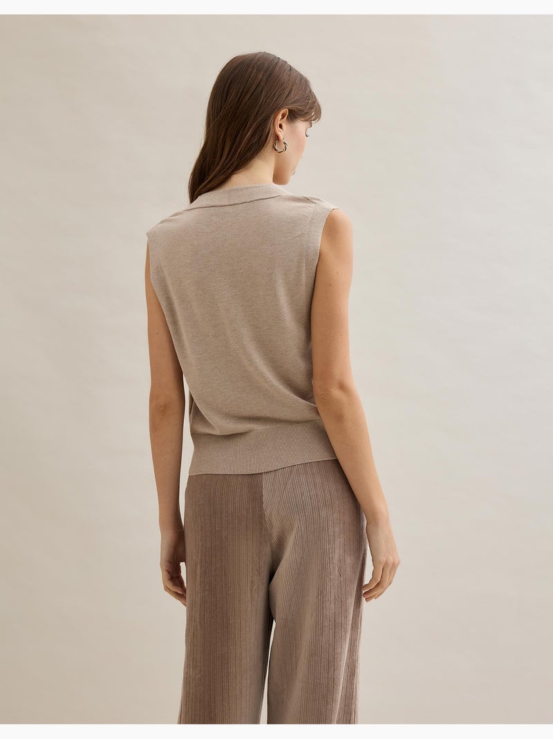 Chaleco de escote en V, MO Fashion Beige - Kiabi