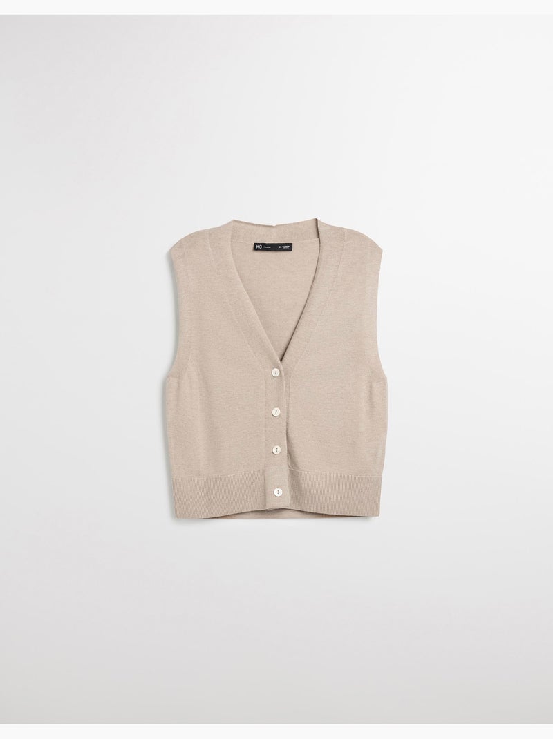 Chaleco de escote en V, MO Fashion Beige - Kiabi