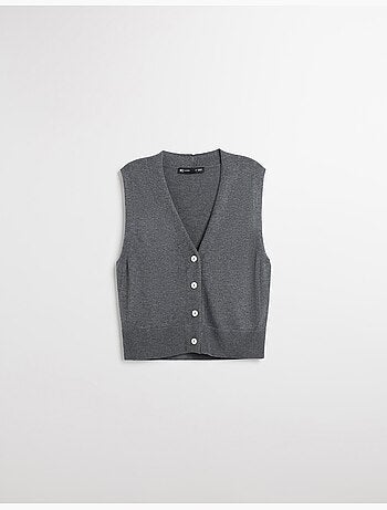 Chaleco de escote en V, MO Fashion