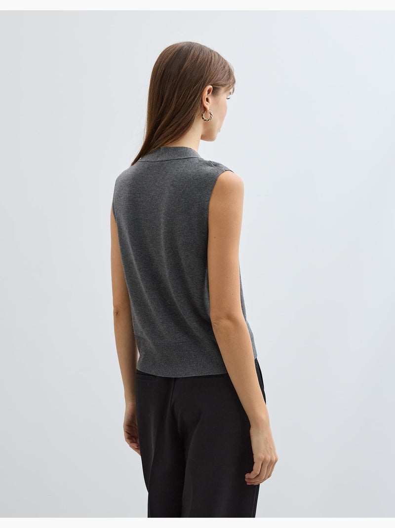 Chaleco de escote en V, MO Fashion Gris - Kiabi