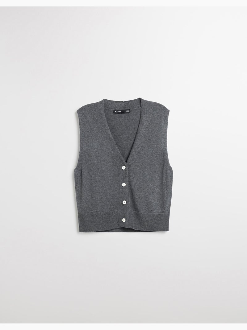 Chaleco de escote en V, MO Fashion Gris - Kiabi