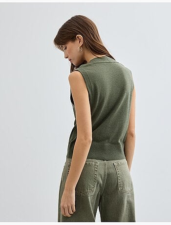 Chaleco de escote en V, MO Fashion