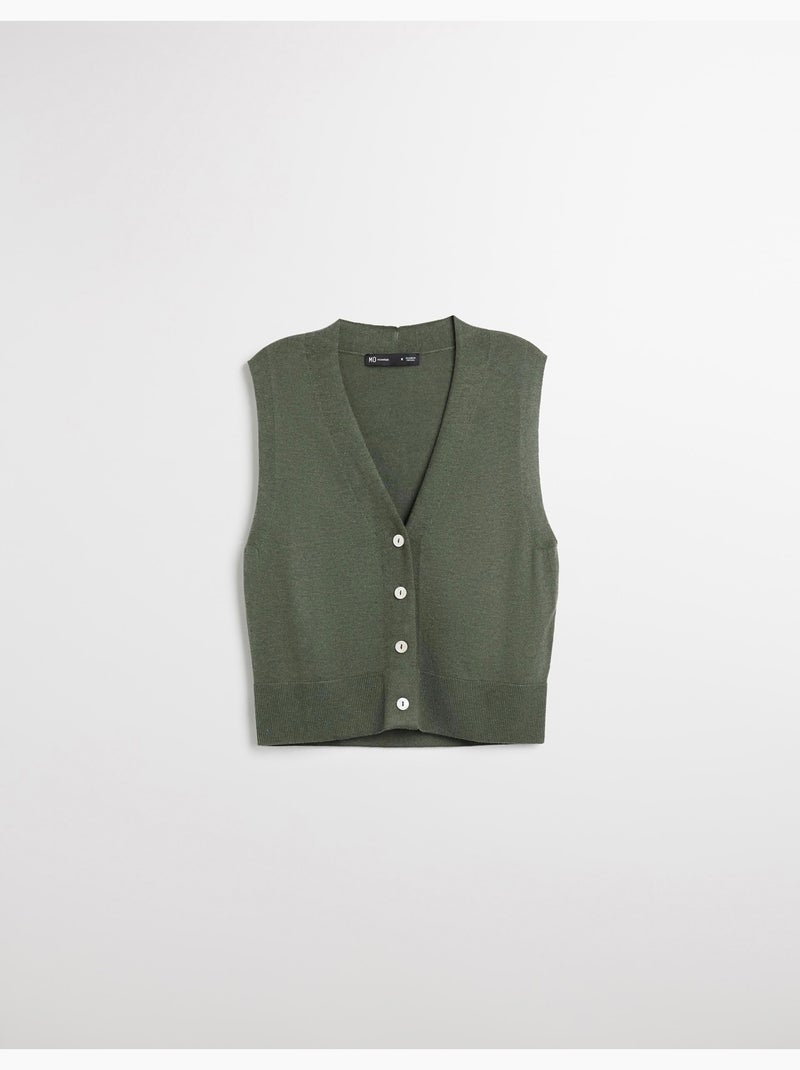 Chaleco de escote en V, MO Fashion Verde - Kiabi