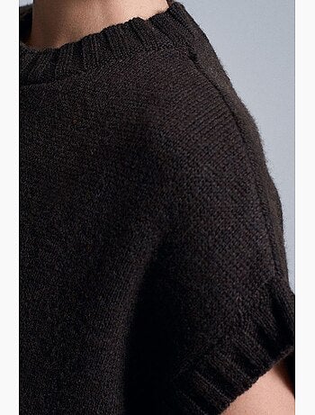 Chaleco de jersey de punto acanalado oversize dilvin