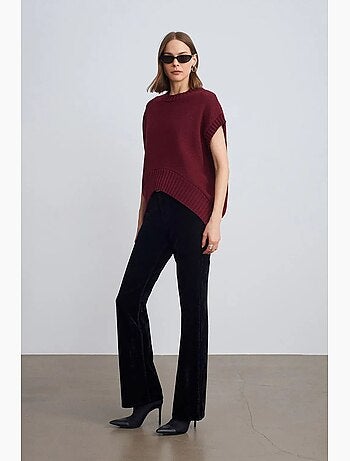 Chaleco de jersey de punto acanalado oversize dilvin