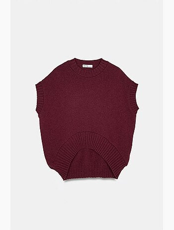 Chaleco de jersey de punto acanalado oversize dilvin