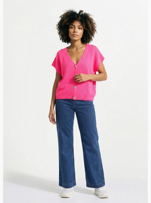 Chaleco de manga corta con botones metálicos - AFIBEL - Kiabi