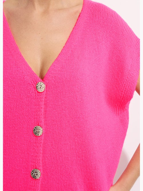 Chaleco de manga corta con botones metálicos - AFIBEL - Kiabi