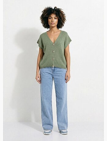 Chaleco de manga corta con botones metálicos - AFIBEL