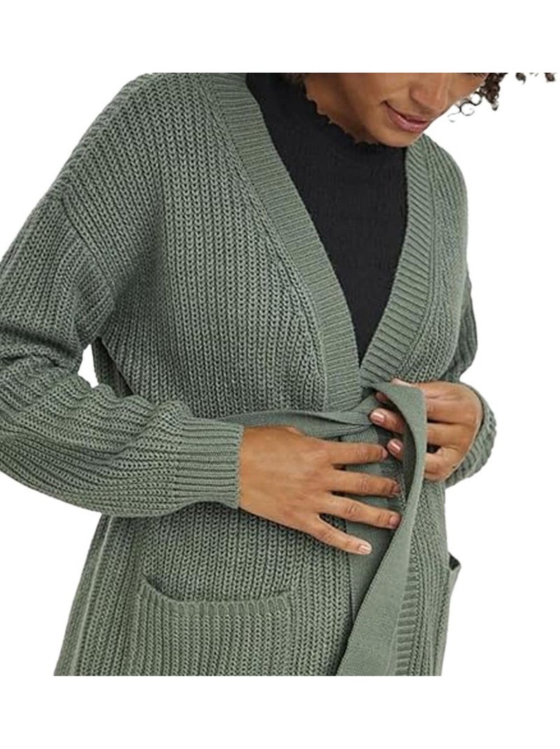 Chaleco de Maternidad con Cinturón Vero Moda para Mujer Verde caqui claro - Kiabi