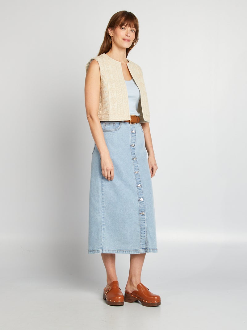 Chaleco de mezcla de lino BEIGE - Kiabi