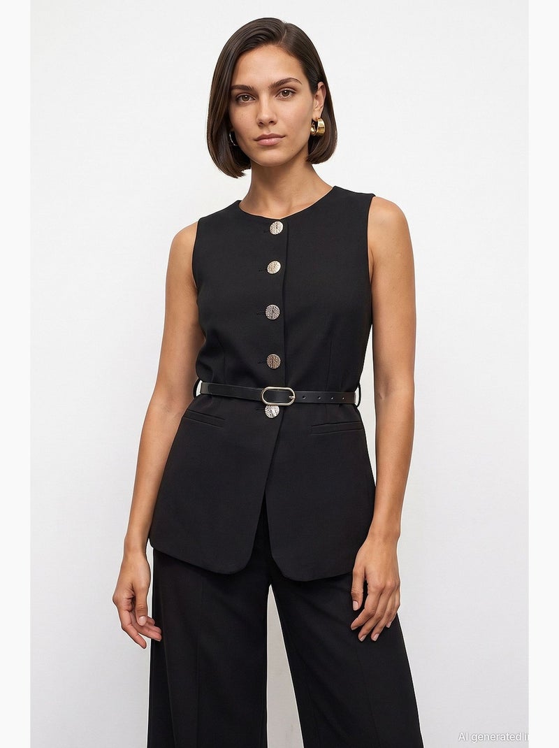 Chaleco de mujer dilvin Negro - Kiabi