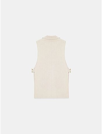 Chaleco de mujer liso con cuello chal dilvin