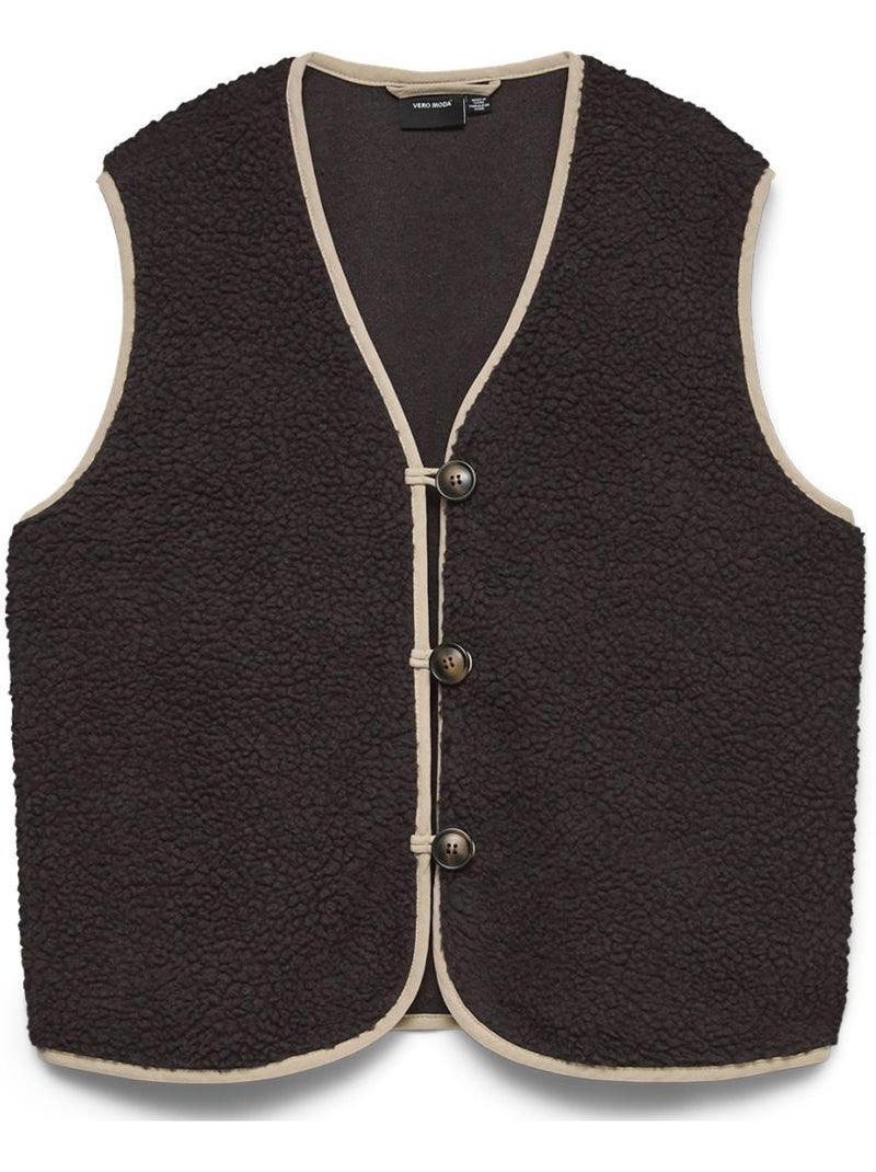 Chaleco de mujer vero moda Marrón capuchino - Kiabi