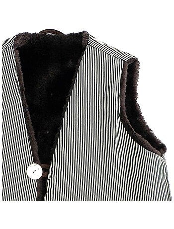 Chaleco de pastor para niño | Reversible | Piel sintética marrón | BERGER