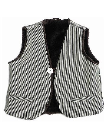 Chaleco de pastor para niño | Reversible | Piel sintética marrón | BERGER