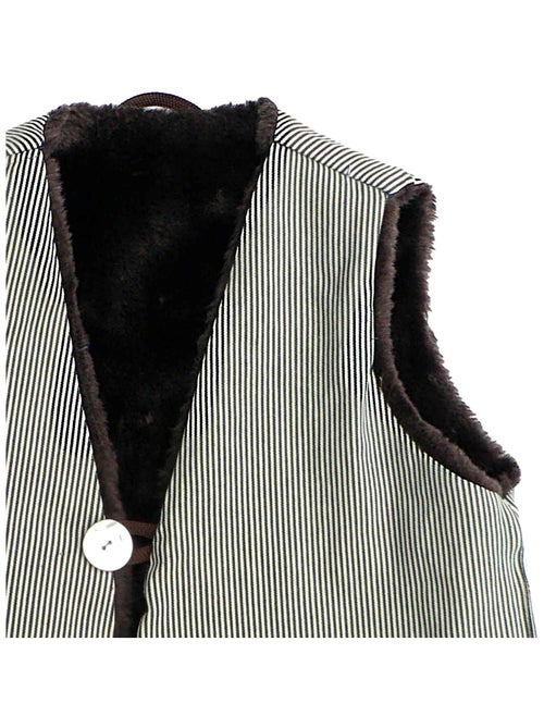 Chaleco de pastor para niño | Reversible | Piel sintética marrón | BERGER - Kiabi