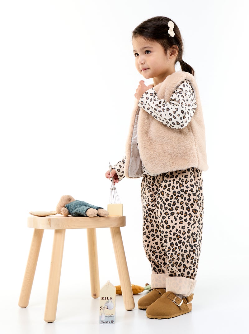 Chaleco de pelo sintético Beige - Kiabi