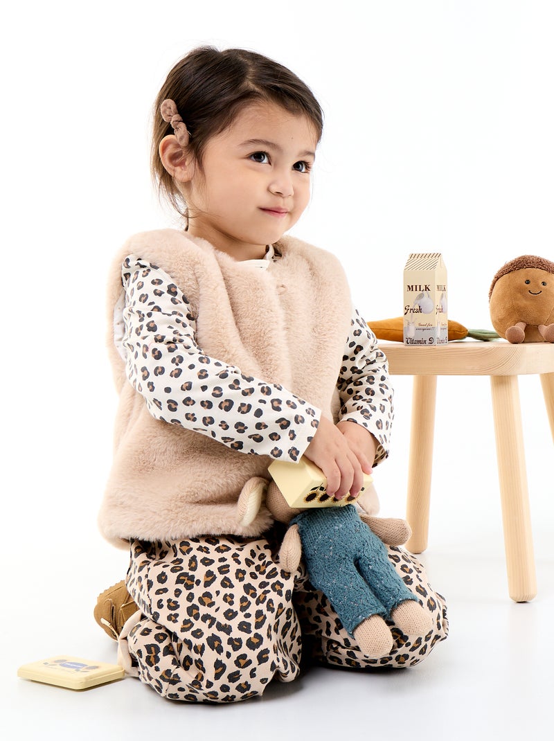 Chaleco de pelo sintético Beige - Kiabi