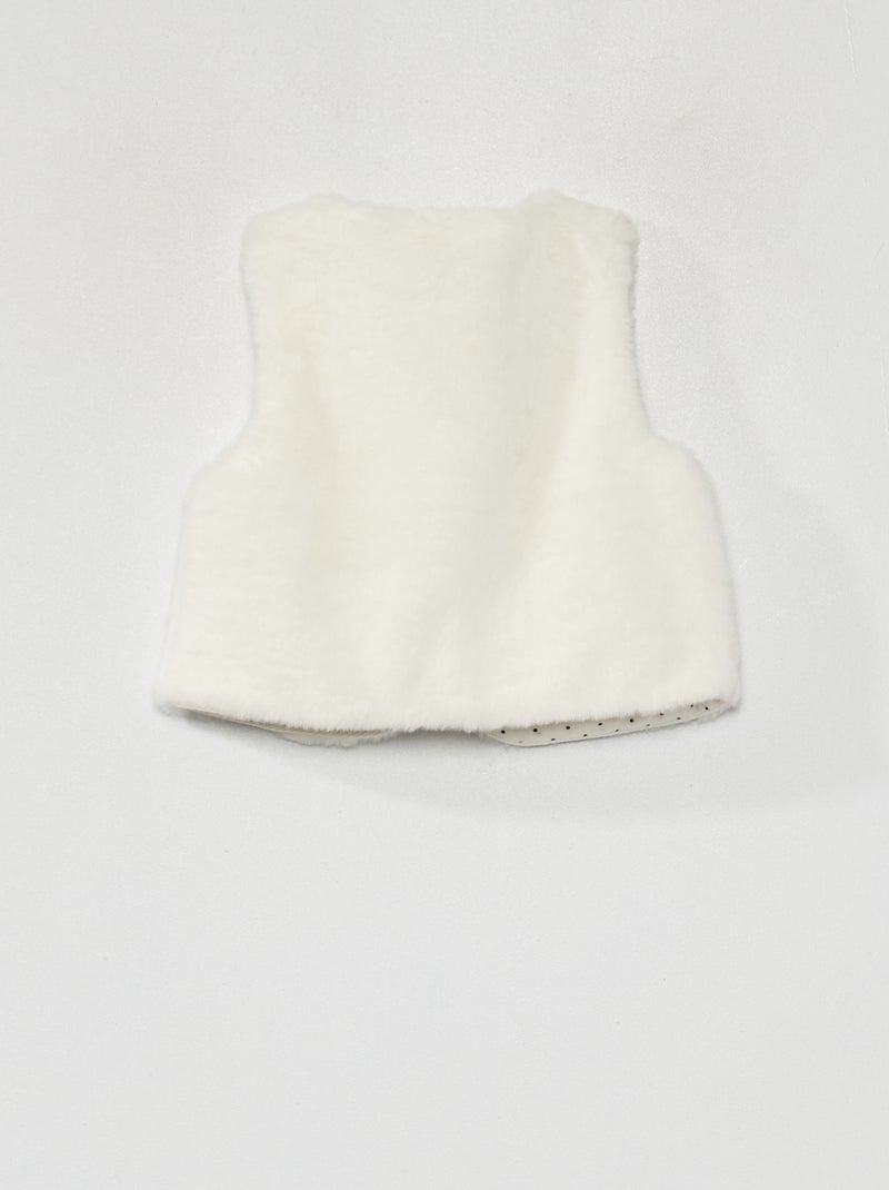 Chaleco de pelo sintético Blanco - Kiabi