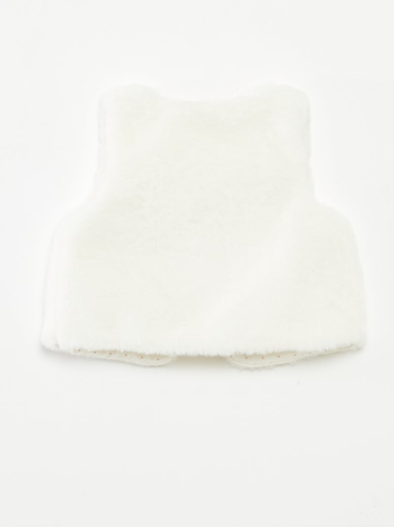 Chaleco de pelo sintético Blanco - Kiabi