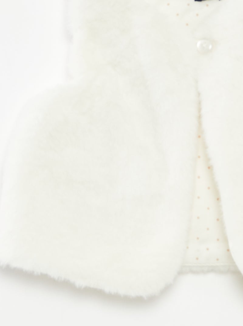Chaleco de pelo sintético Blanco - Kiabi