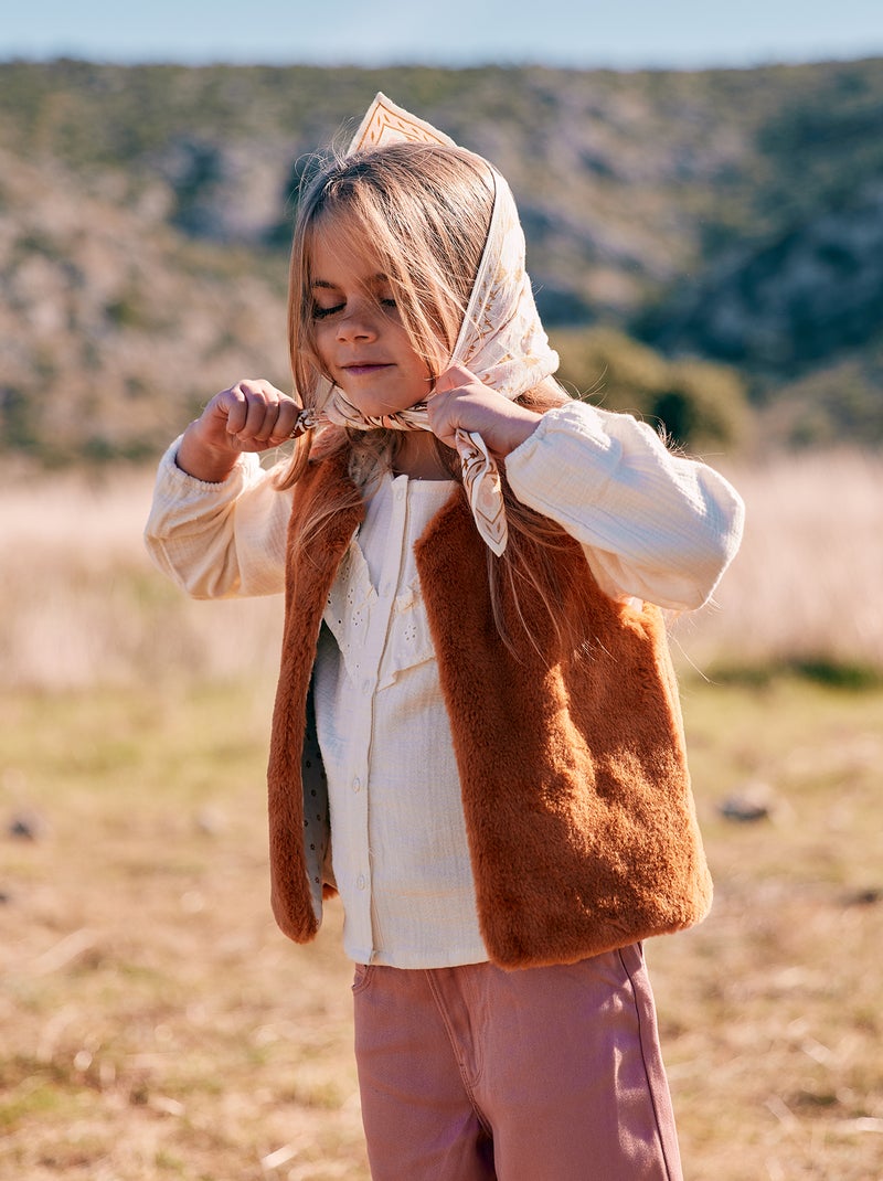 Chaleco De Pelo Sintético - MARRON - - 12.00