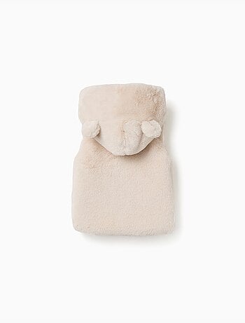 Chaleco de peluche con capucha y orejas 3d