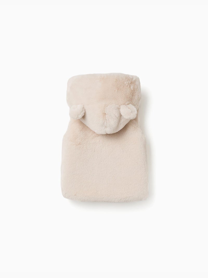 Chaleco de peluche con capucha y orejas 3d Blanco - Kiabi