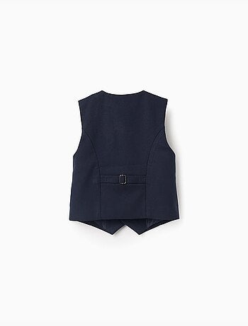 Chaleco de piqué con bolsillos decorativos