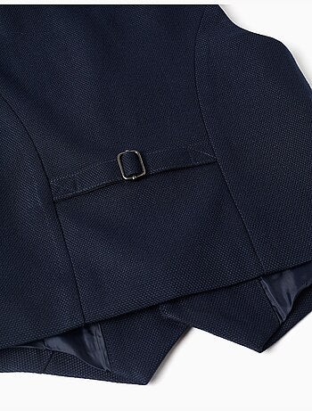 Chaleco de piqué con bolsillos decorativos