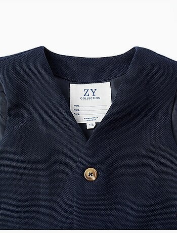 Chaleco de piqué con bolsillos decorativos