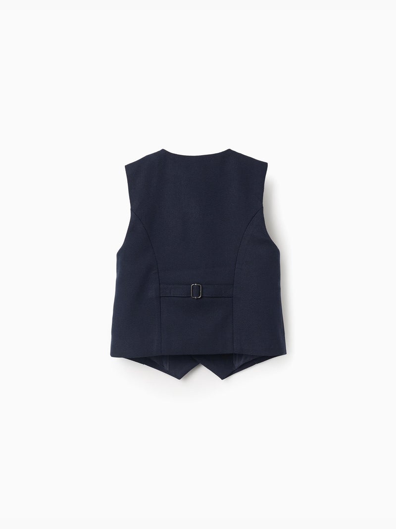 Chaleco de piqué con bolsillos decorativos Azul Azul - Kiabi