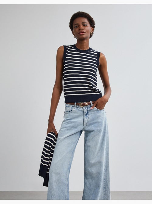 Chaleco de punto a rayas, mo fashion - Kiabi