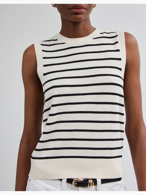 Chaleco de punto a rayas, mo fashion - Kiabi