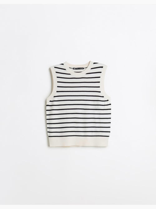 Chaleco de punto a rayas, mo fashion - Kiabi