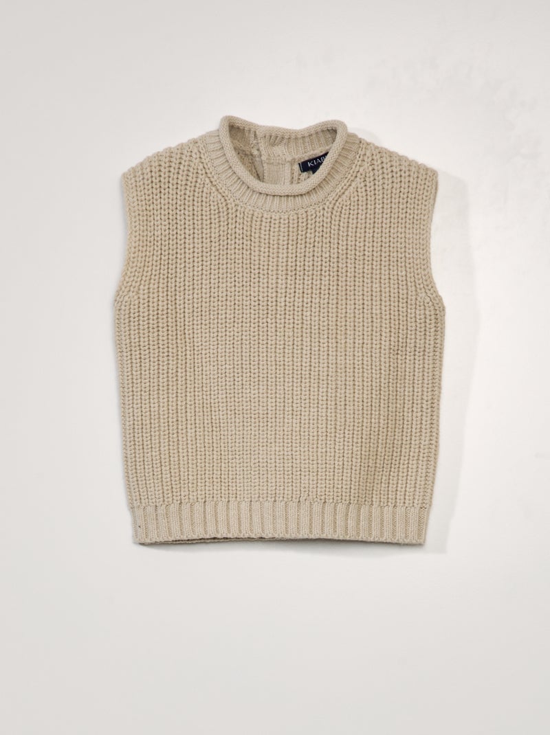 Chaleco de punto BEIGE - Kiabi