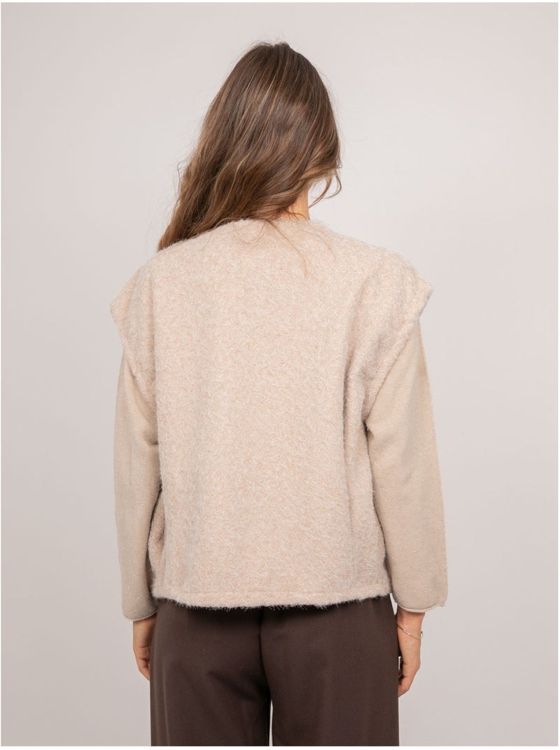 Chaleco de punto bouclé ujara Beige - Kiabi