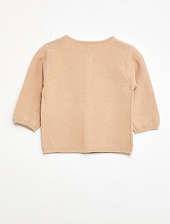 Chaleco de punto calado con fantasía