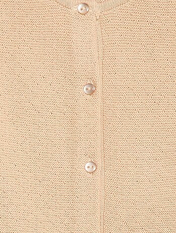 Chaleco de punto calado con fantasía