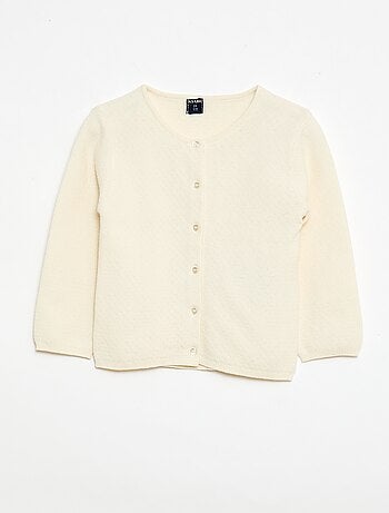 Chaleco de punto calado con fantasía