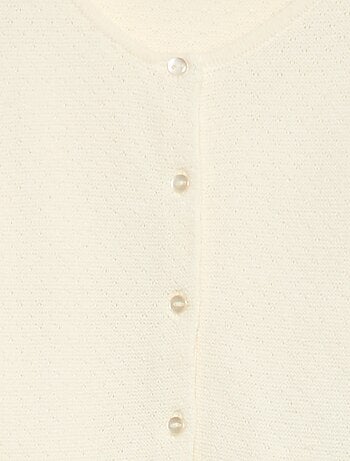 Chaleco de punto calado con fantasía