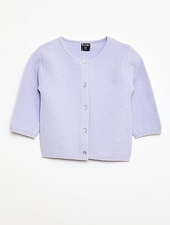 Chaleco de punto calado con fantasía